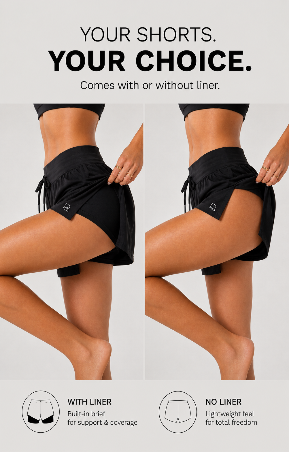 Cheeky Black Flyaway Shorts | Women's Running & Workouts | Runner's Athletics