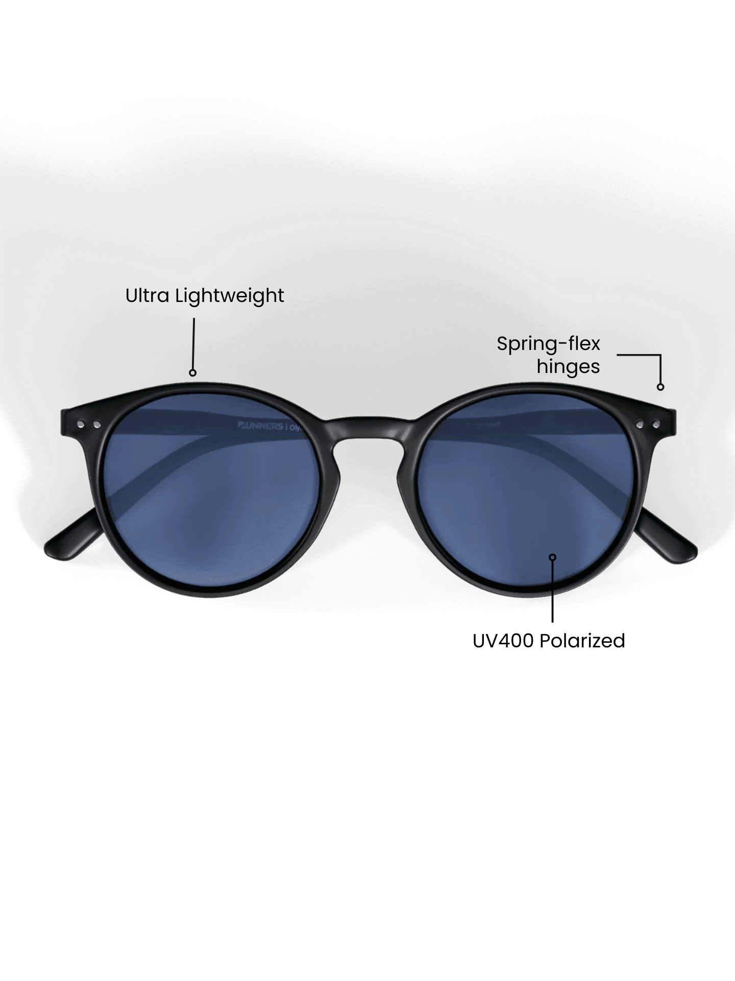 Black Round Polarized Sunglasses - UV400 for Men & Women