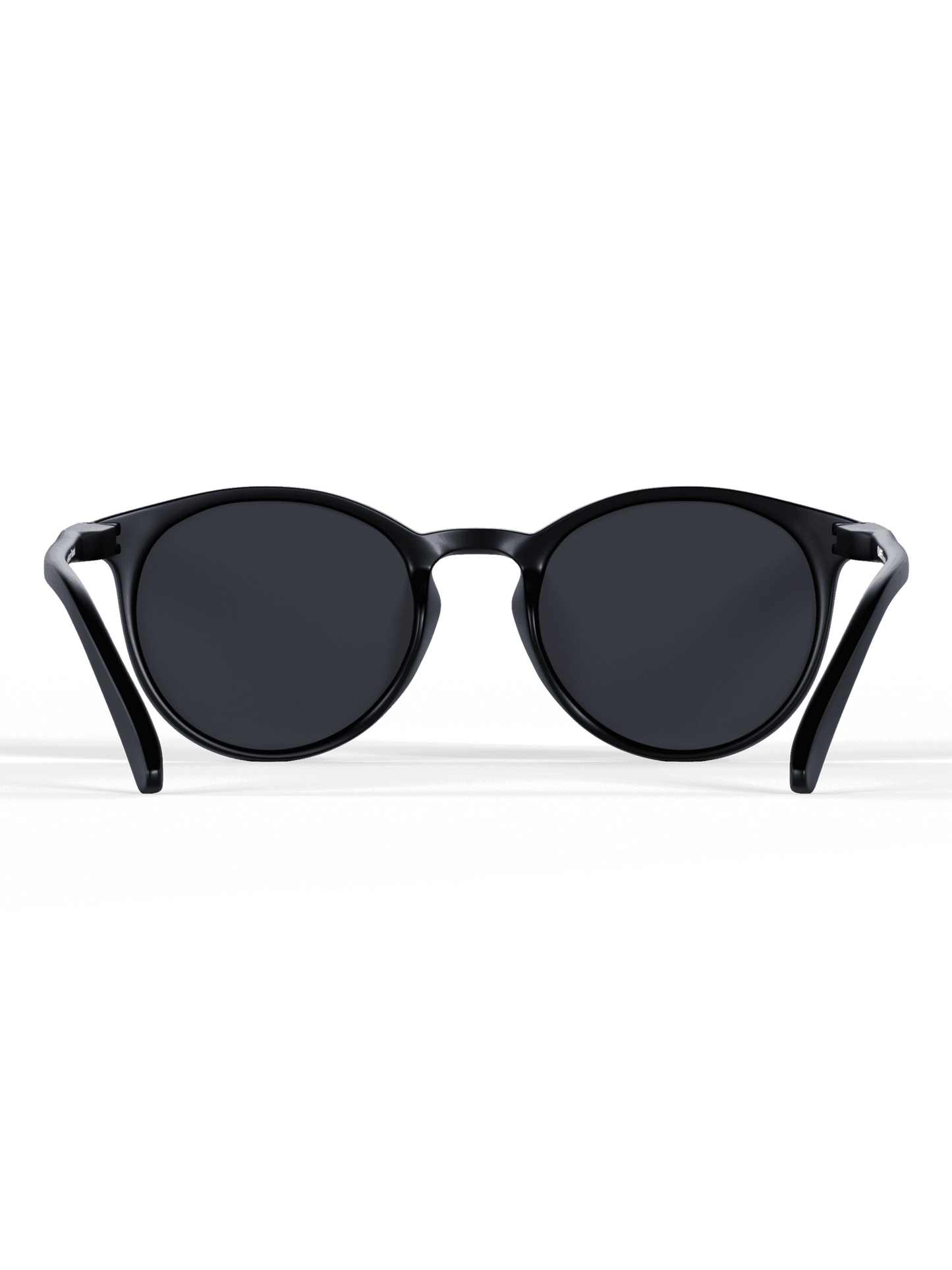 Black Round Polarized Sunglasses - Black Lens UV400 for Men & Women